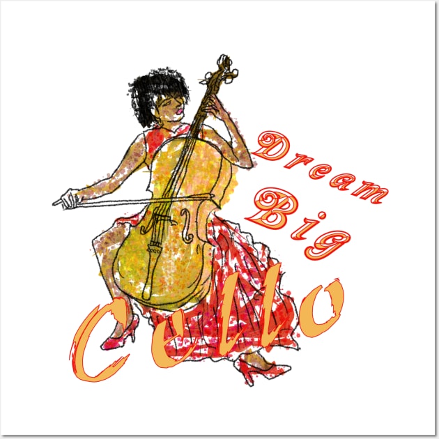 A Cello Player Wall Art by djmrice